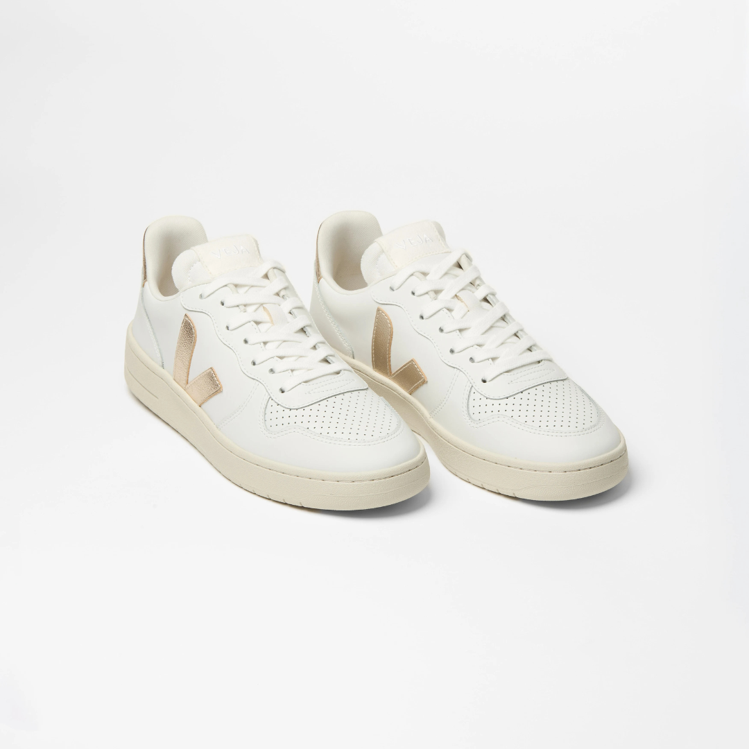 Veja V-10 Prime Leather - White / Platine