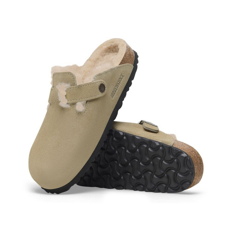 Birkenstock Boston Shearling - Taupe - Walk by Streetart