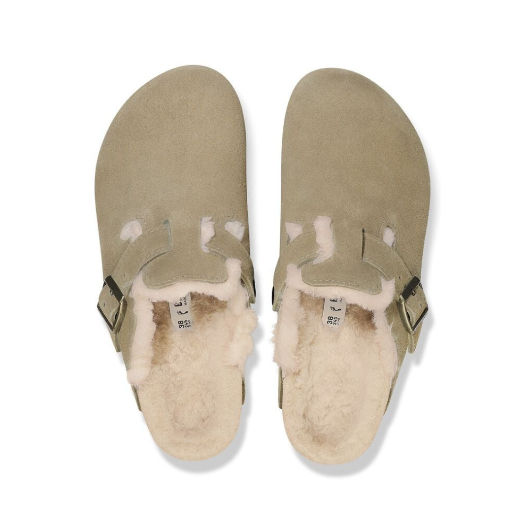 Birkenstock Boston Shearling - Taupe - Walk by Streetart