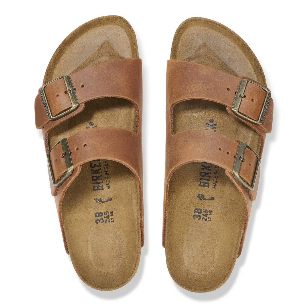Birkenstock Arizona Leather Oiled - Cognac - Walk by Streetart