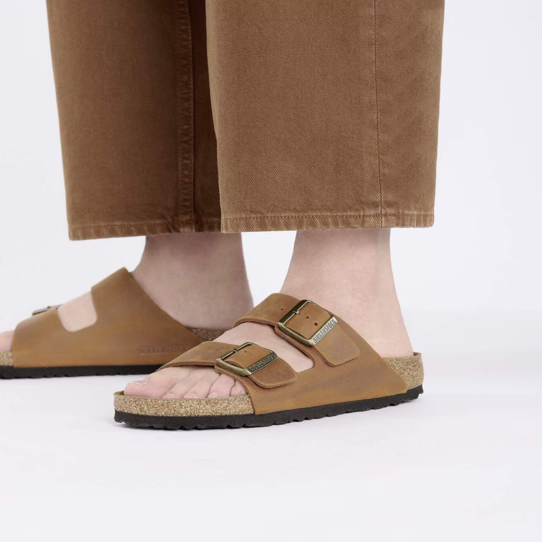 Birkenstock Arizona Leather Oiled - Cognac - Walk by Streetart