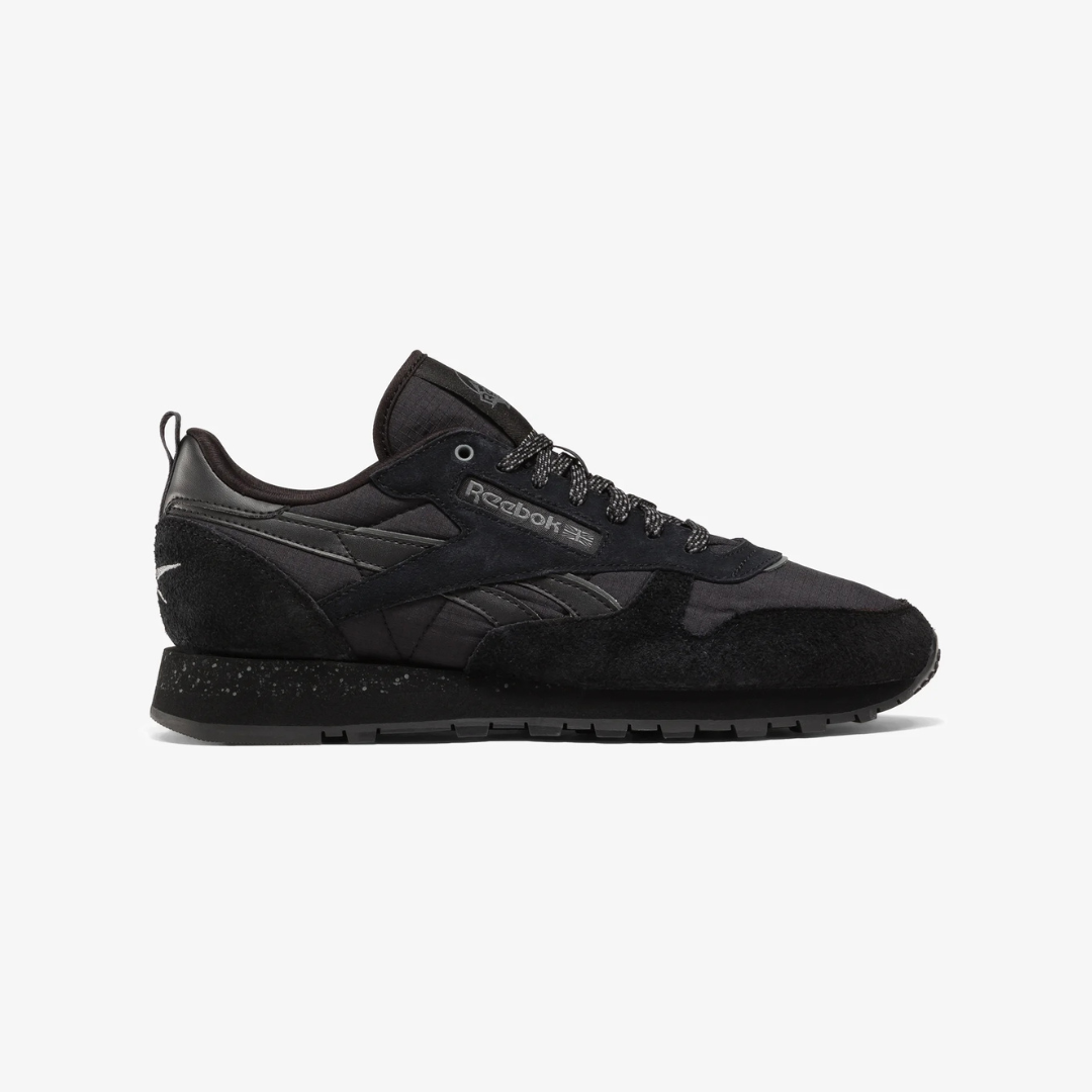 Reebok Classic Leather - Black / Black / Grey - Walk by Streetart