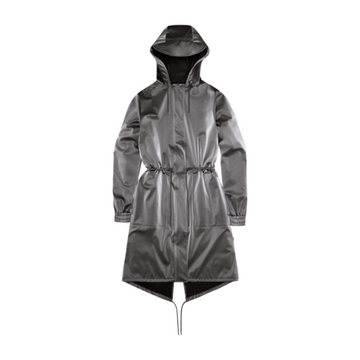 Rains String W Parka - Metallic Grey - Walk by Streetart