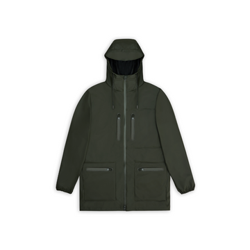 Rains Cargo Long Jacket - Green - Walk by Streetart