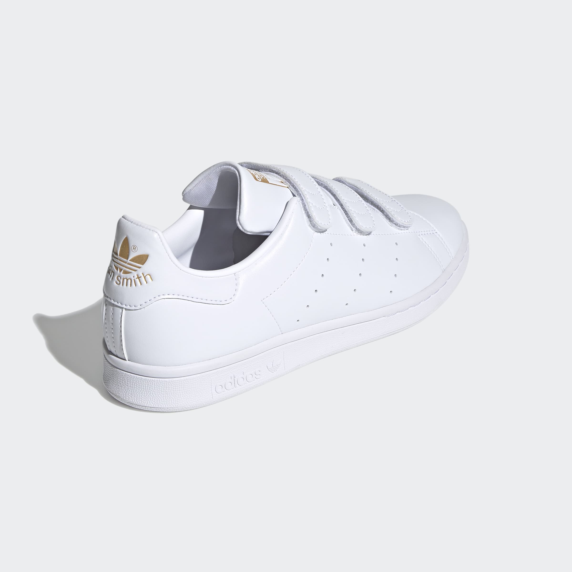 Adidas Stan Smith - White / White / Gold - Walk by Streetart